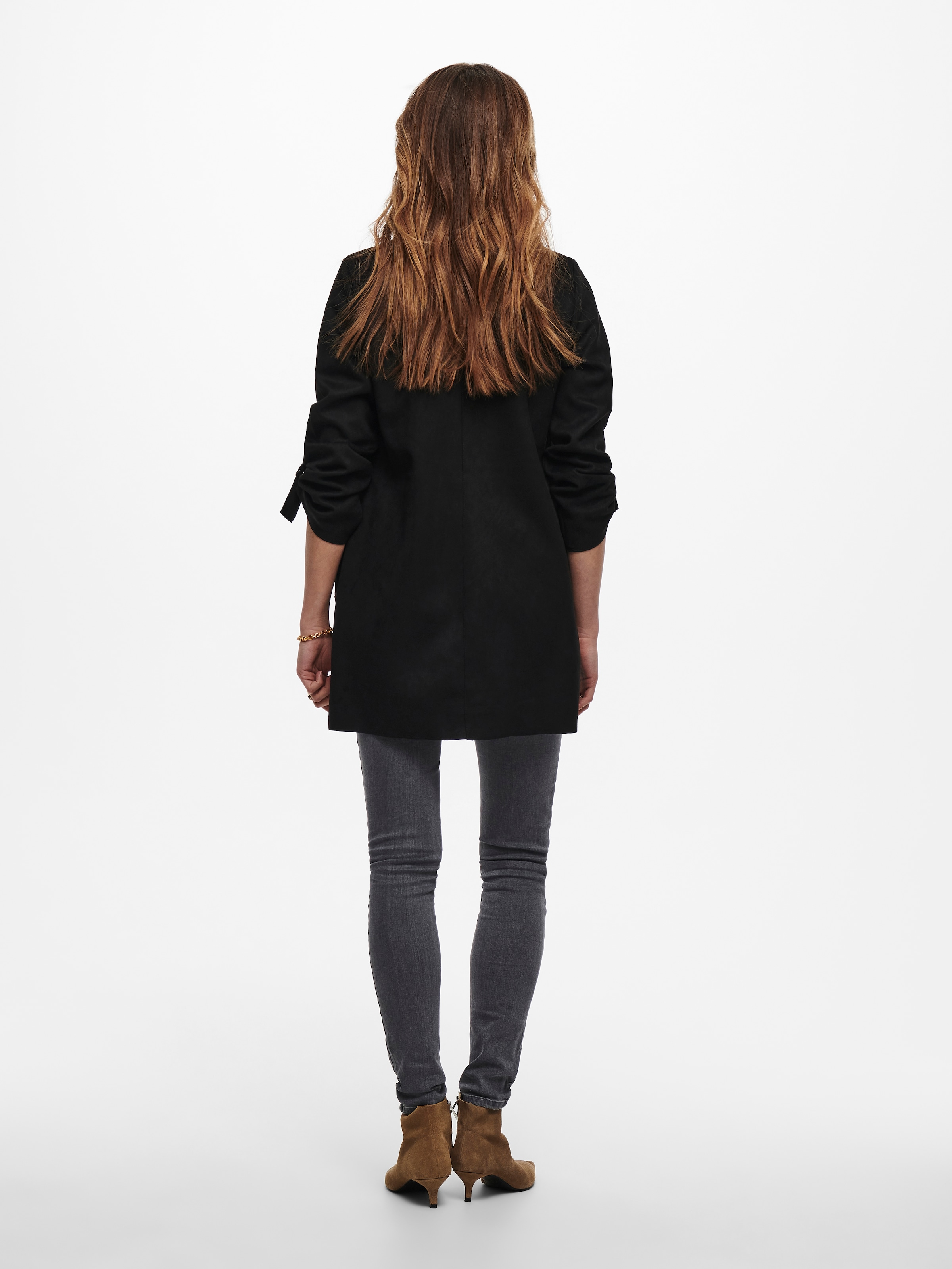 ONLY Langjacke »ONLJOLINE FAUX SUEDE COAT LIFE CC OTW« ohne Kapuze mit Reverskragen, weiches Wildlederimitat
