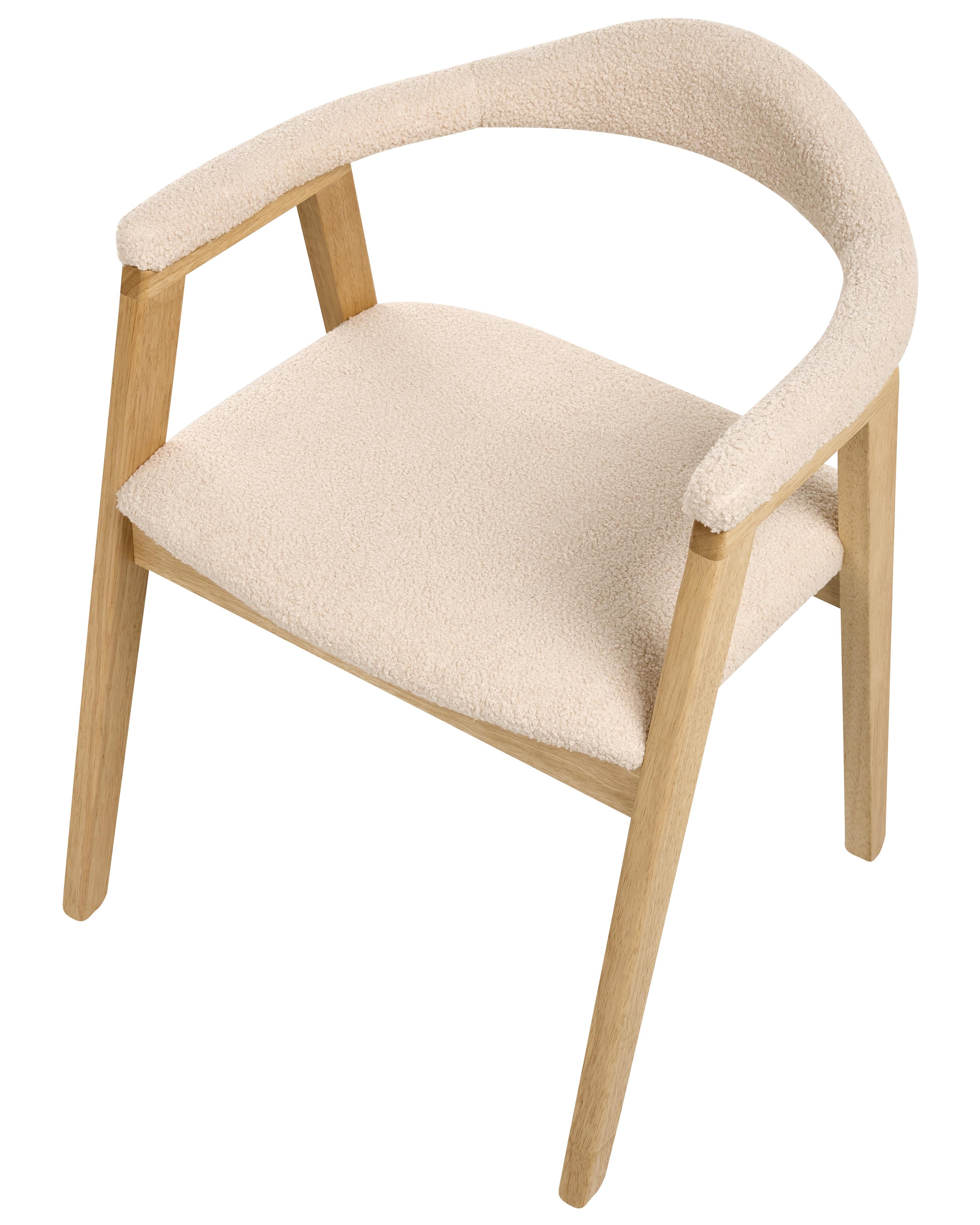 Set van 2 eetkamerstoelen ONECO Hout Lichtbruin