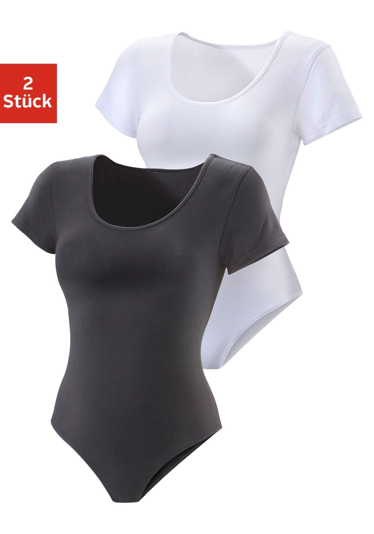 Vivance T-Shirt-Body , aus elastischer Baumwoll-Qualität
