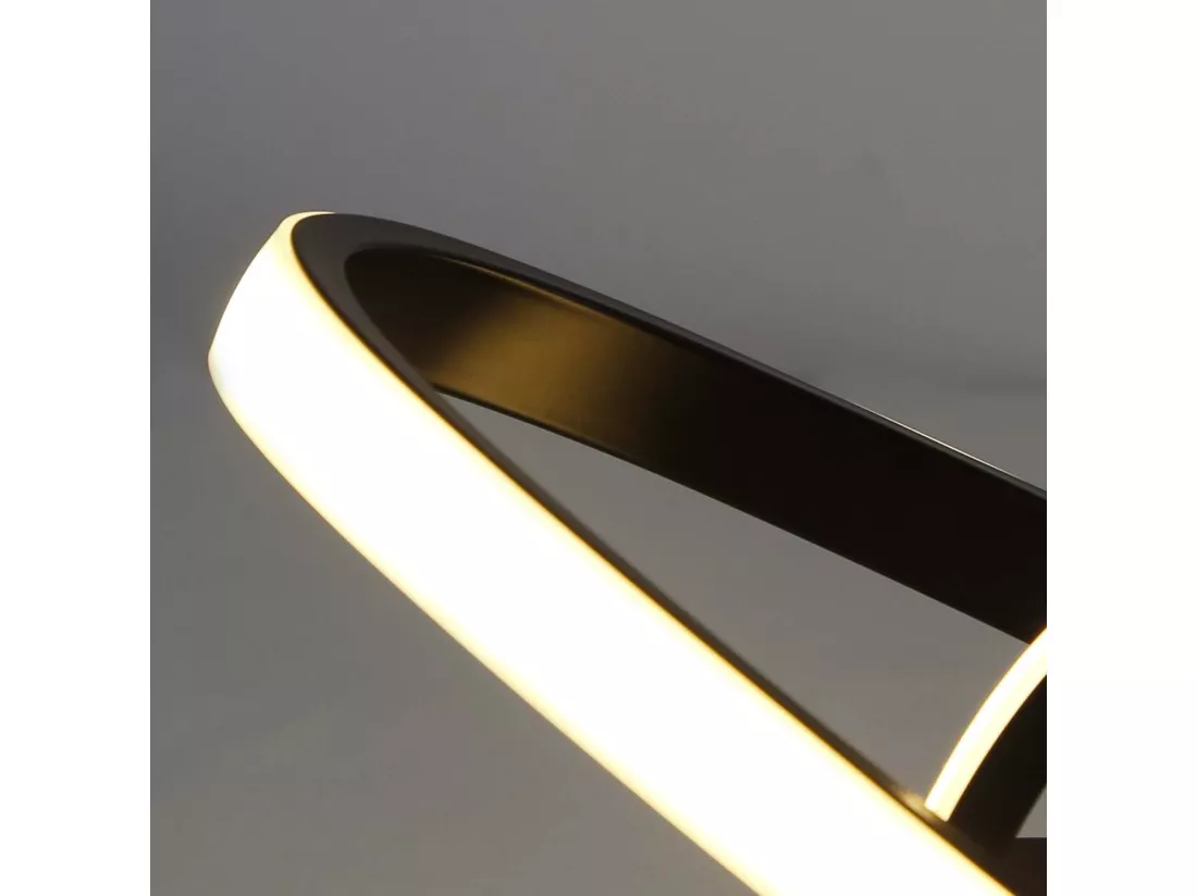 NETTLIFE Plafonnier LED Blanc Chaud - 17W Lampe Noire Lampe de Cuisine Moderne Petite 3000 K pour Chambre d'enfant Salon Chambre Couloir Cuisine