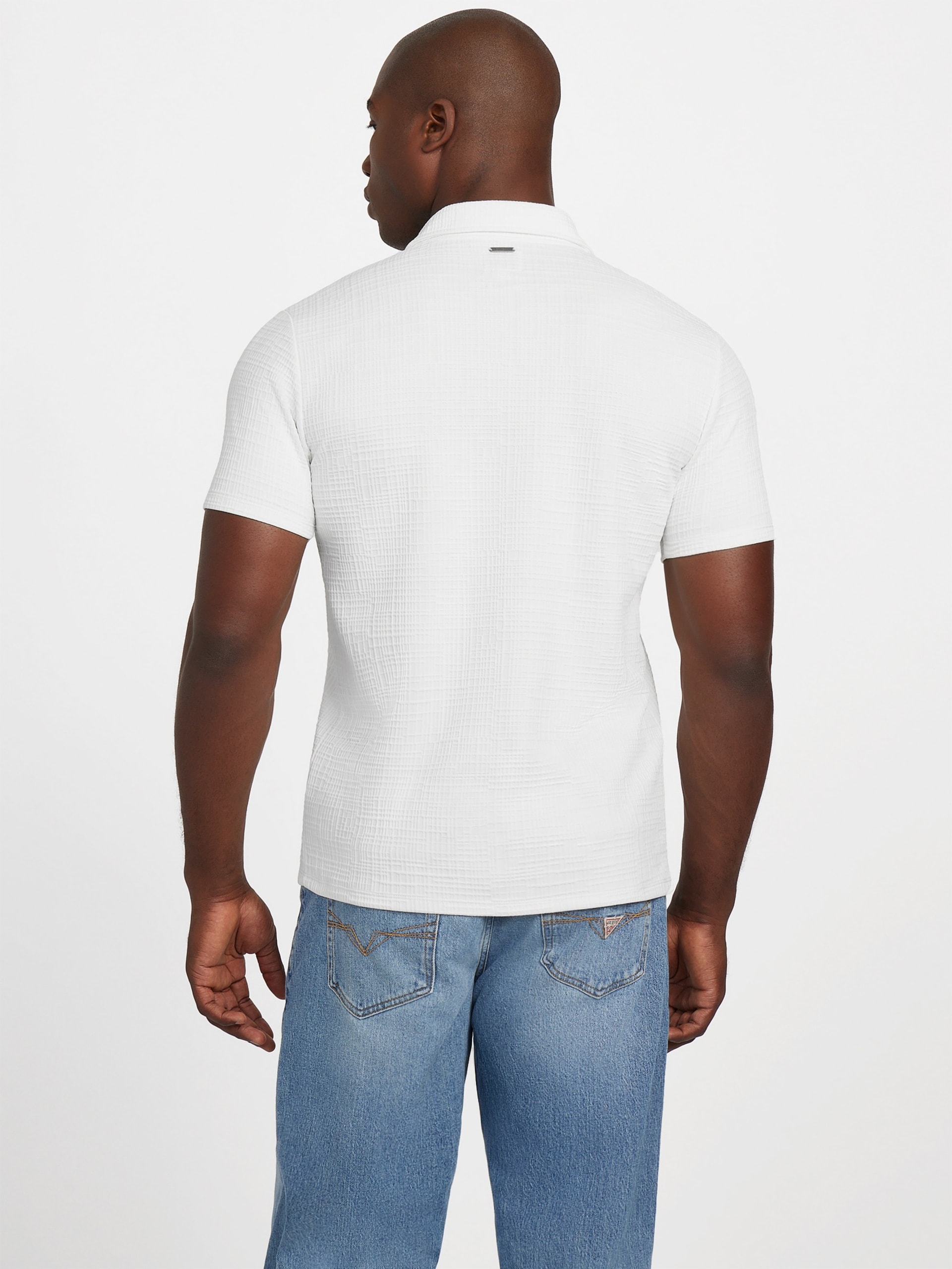 Polo Eco Percy com Textura e Zíper