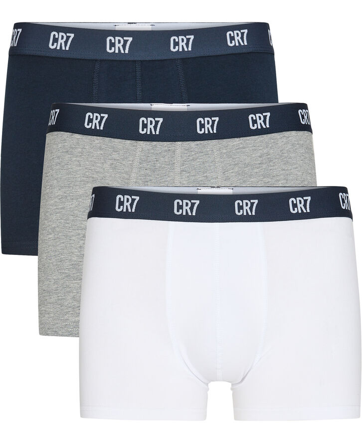 JBS CR7 Basic Trunk Organic 3-pack Grey m./wh