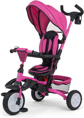 Milly Mally Trehjulssykkel Stanley Gummi, Rosa