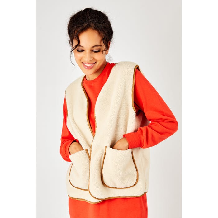 Veritas-Bodywarmer teddy jas