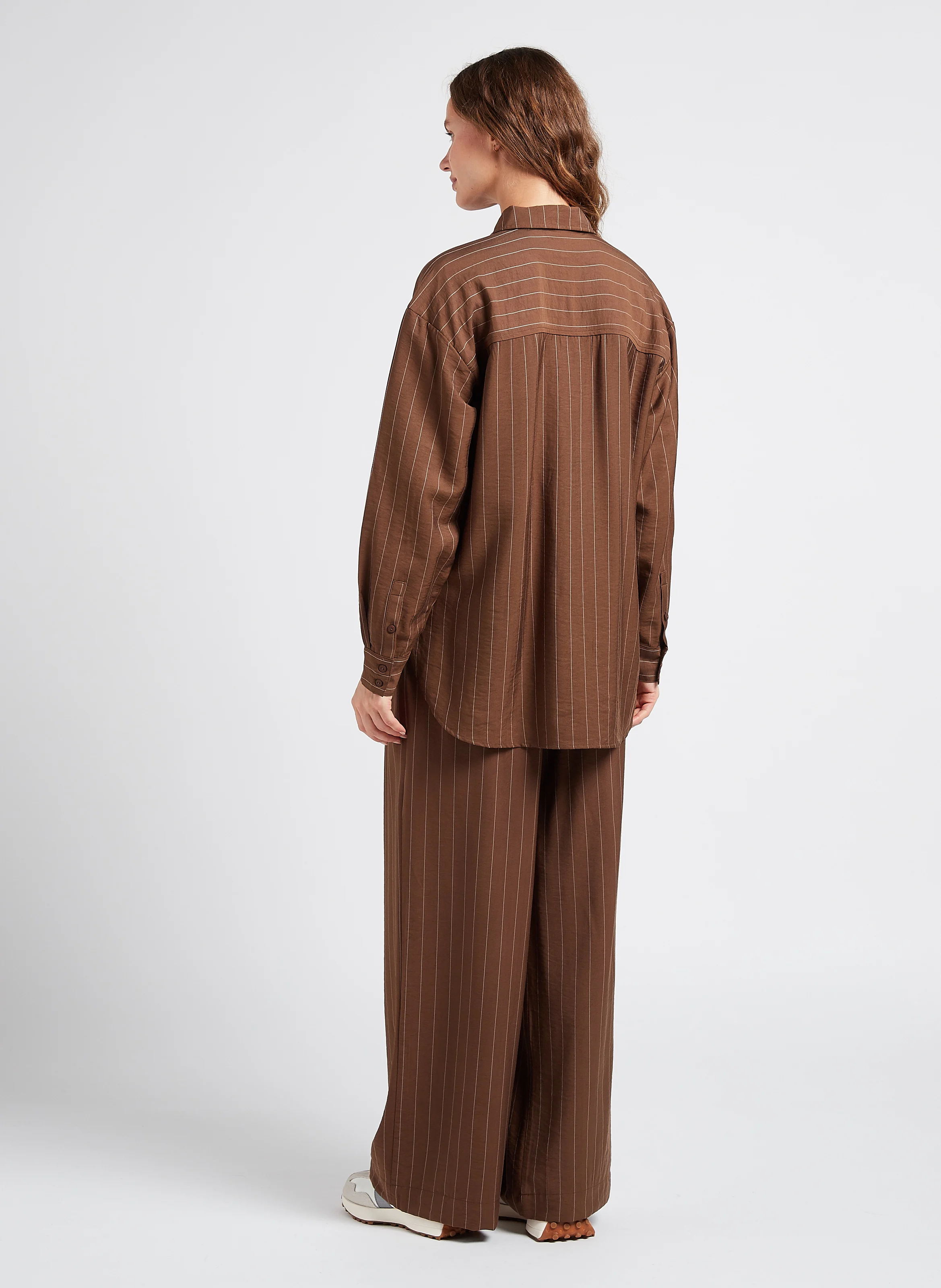 JOANITA - Chemise ample col classique imprimé rayé | Multicolore