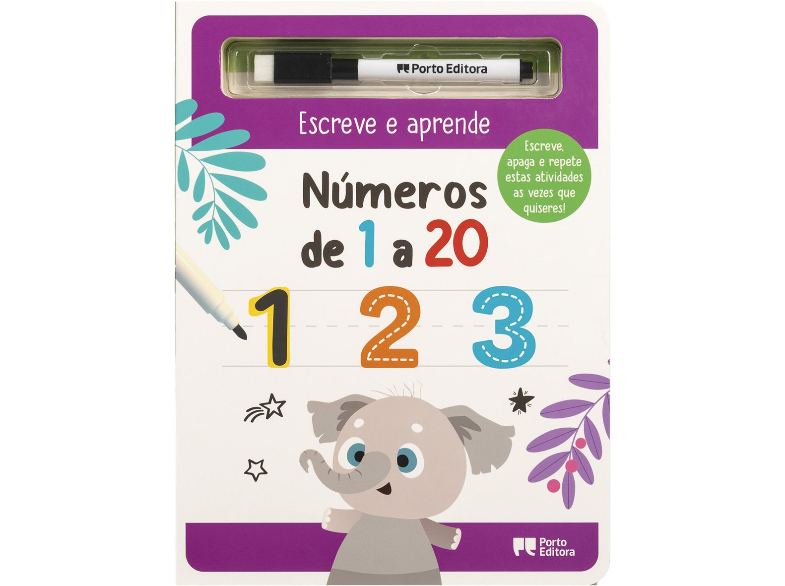 LIVRO ESCREVE E APRENDE NÚMEROS DE 1 A 20 INCLUI CANETA