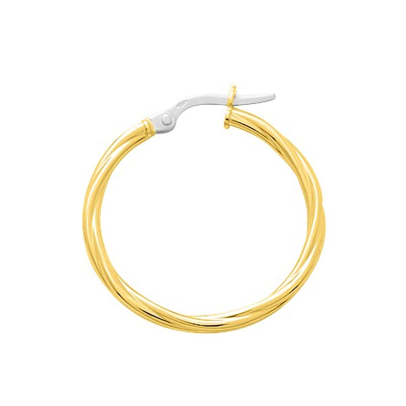 Créoles torsadées Femme - Or 18 Carats - Diamètre 20mm