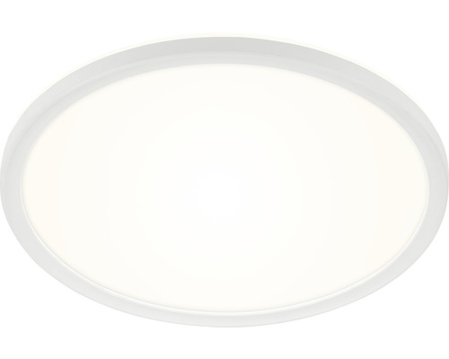 LED plafondlamp, dimbaar, CCT 18W, 2400 lm, 2700-6500 K, Ø 29,3 cm, slank, wit + afstandsbediening + achtergrondverlichting