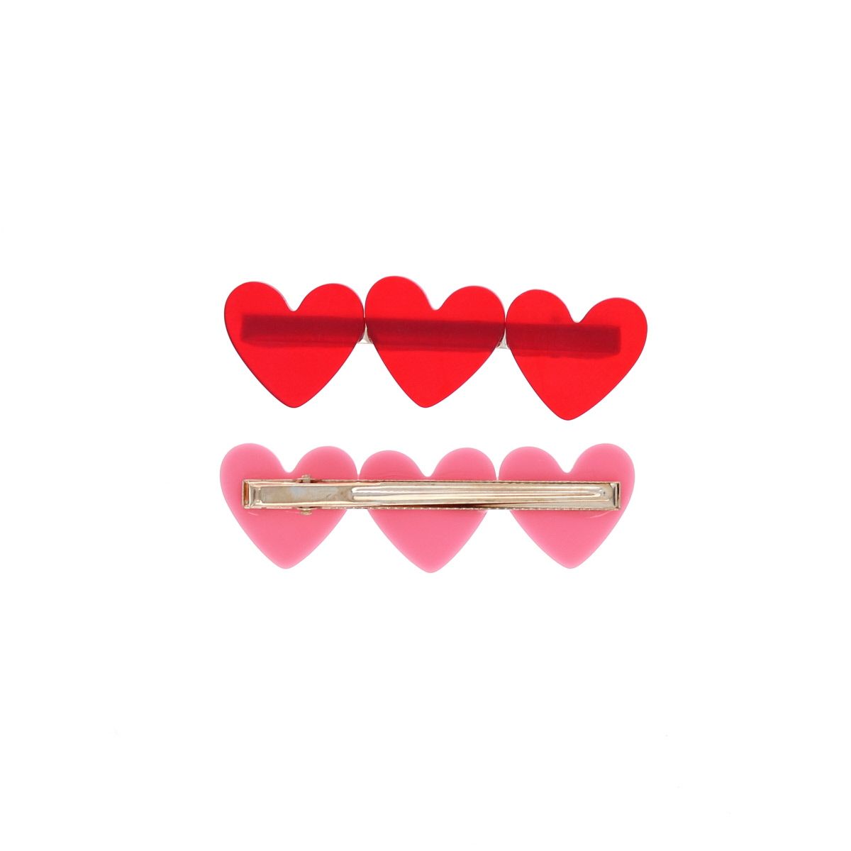 Lot de 2 barrettes cœurs Roodoudou
