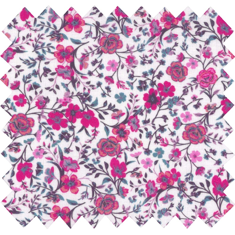 Coupon Tissu 50 Cm Ex2229 Lianes Fuchsia