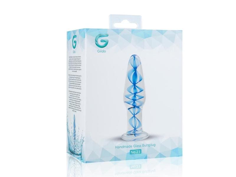Glass Glass Butt Plug No. 23 Transparenter Buttplug aus Glas