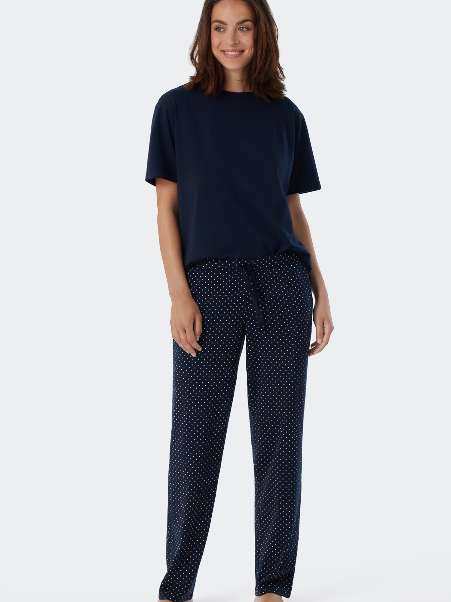 Schiesser Damen Pyjamahose Mix & Relax lang