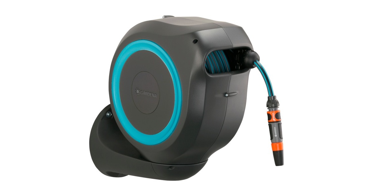 GARDENAWandslangenbox RollUp M slanghaspel  (Grijs/turquoise, 18610-20, 20 meter)