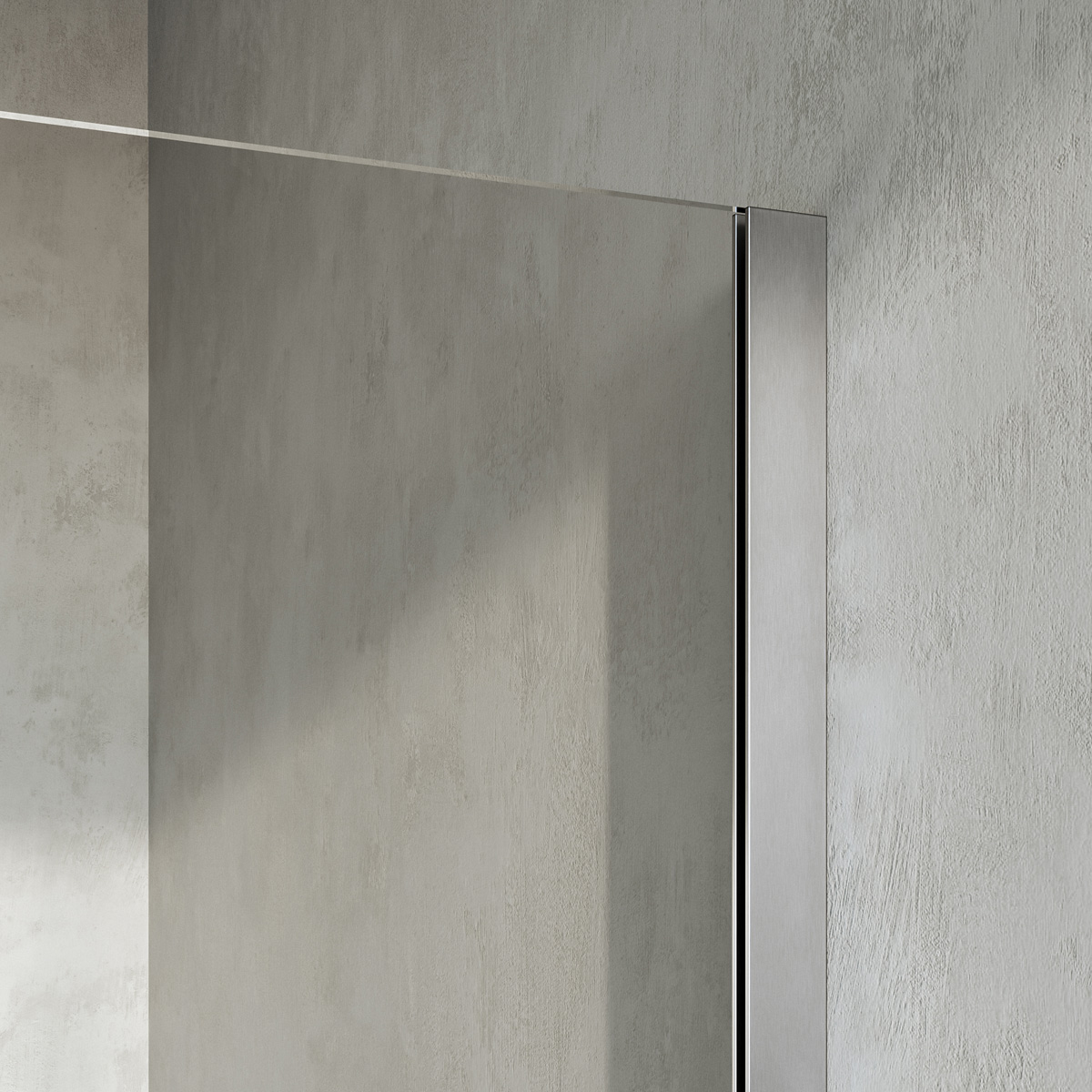 Brauer Stellar nisdeur met vaste wand 128.5-140cm RVS geborsteld PVD