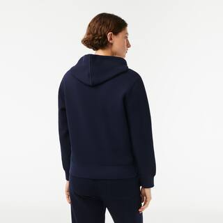 Sweatshirt à capuche Jogger loose fit en piqué double face Sweatshirts - Bleu - Lacoste - Femme