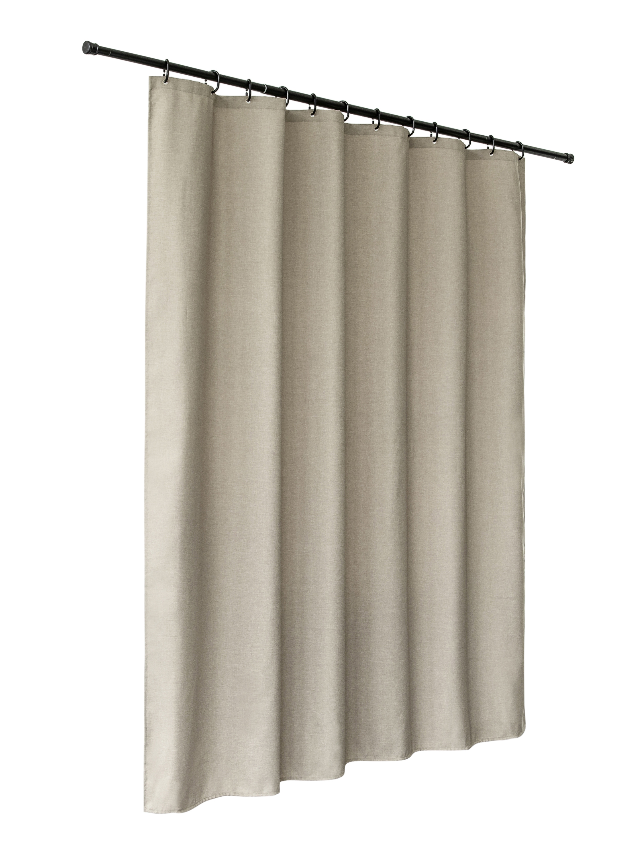 Duschvorhang 182 x 182 cm Leinen braun