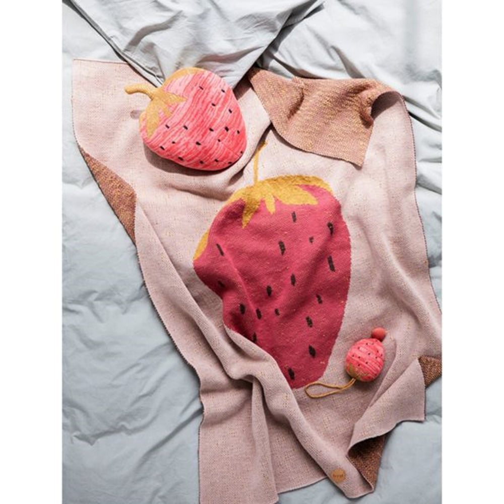 Blanket Strawberry - Ferm Living → Luksusbaby.dk