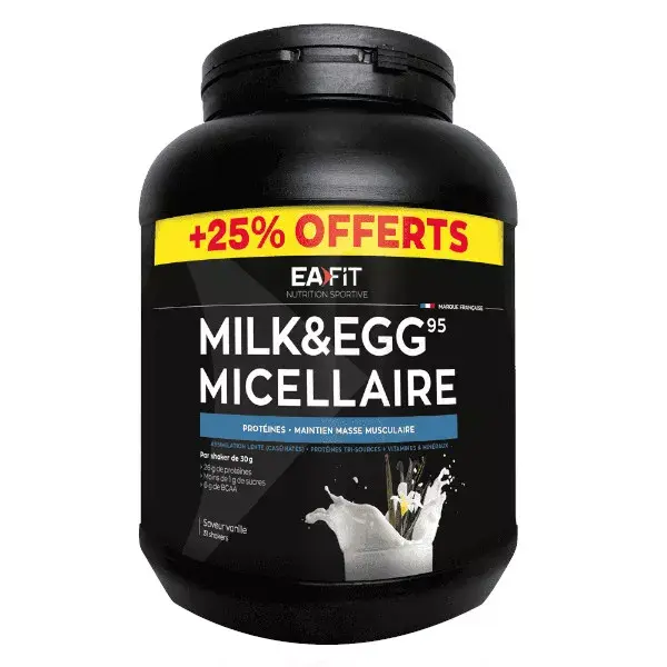 Água Micelar Eafit Milk & Egg 95, Sabor Baunilha, 750g