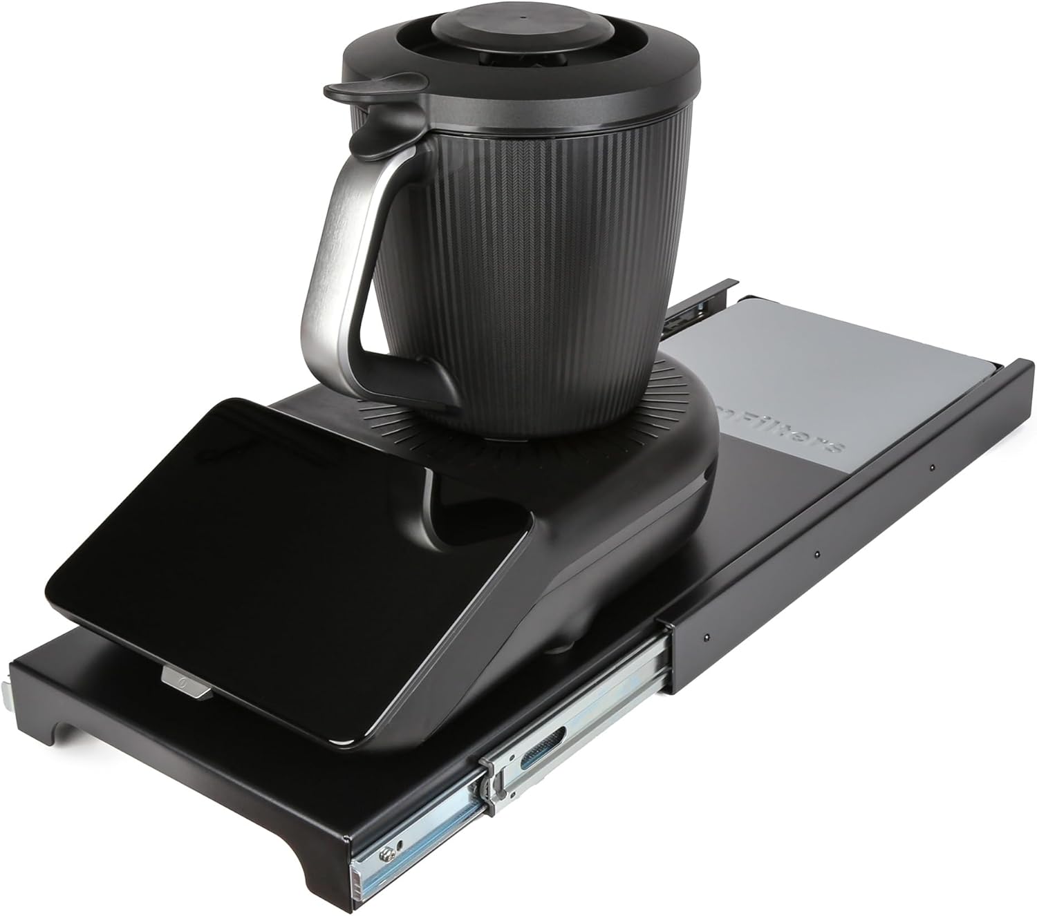 Teleskopschublade für Thermomix® Zubehör für TM7, TM6, TM5 und ältere. Teleskopschublade für Küchengeräte- Montagefrei.