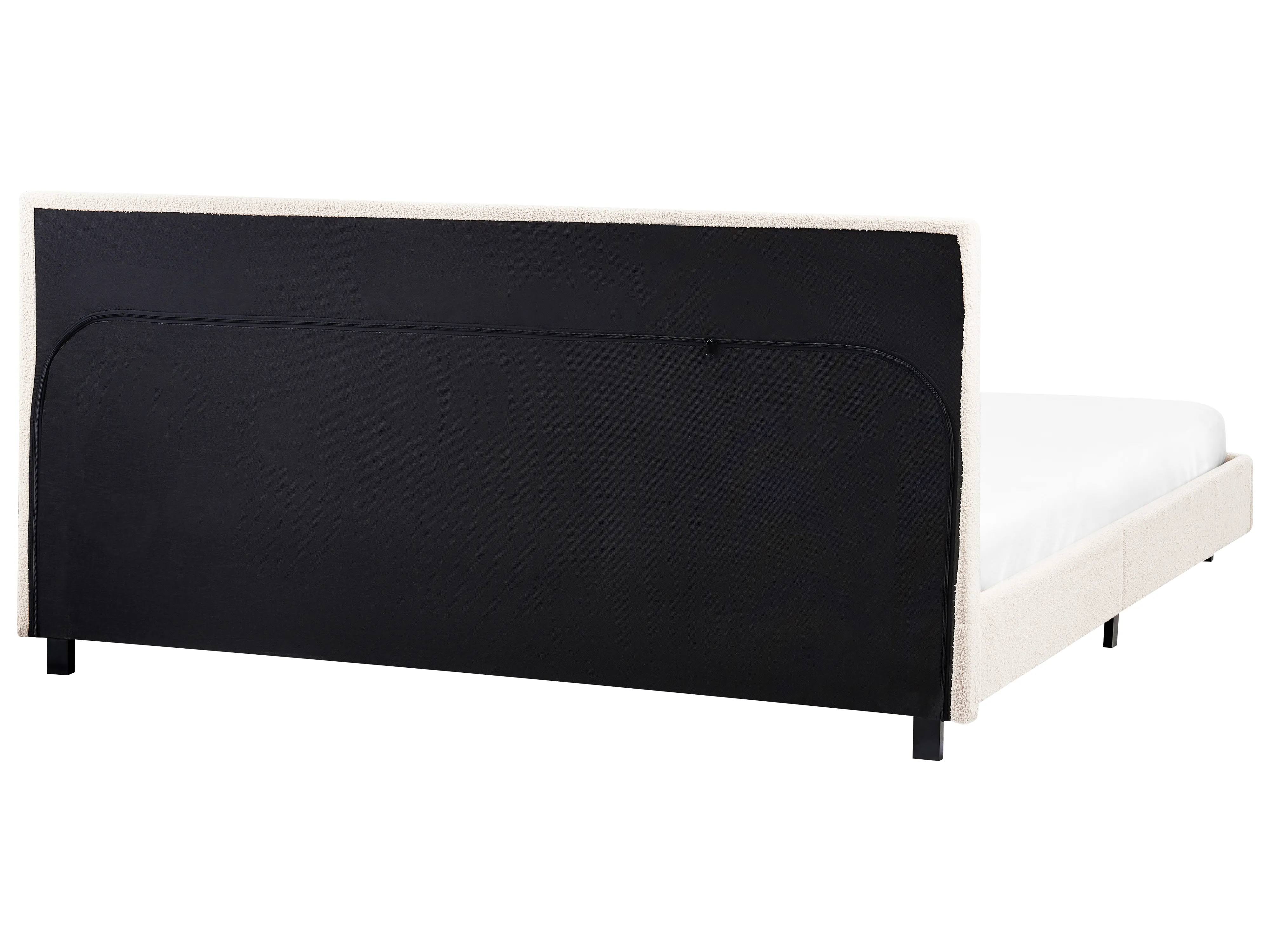 Waterbed Bouclé ALBI 180 x 200 cm Gebroken wit