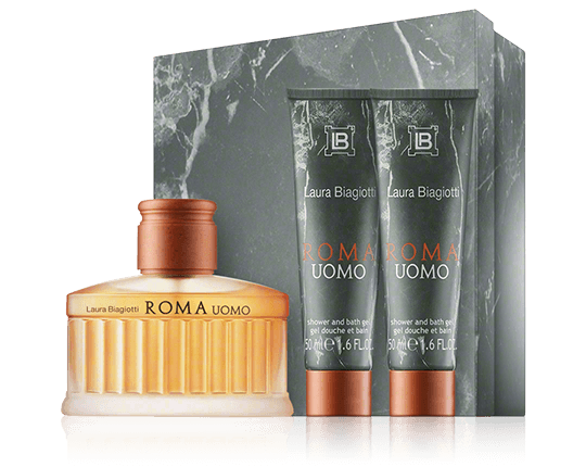 Laura Biagiotti Roma Uomo Set mit Showergel 75ml-50ml-50ml