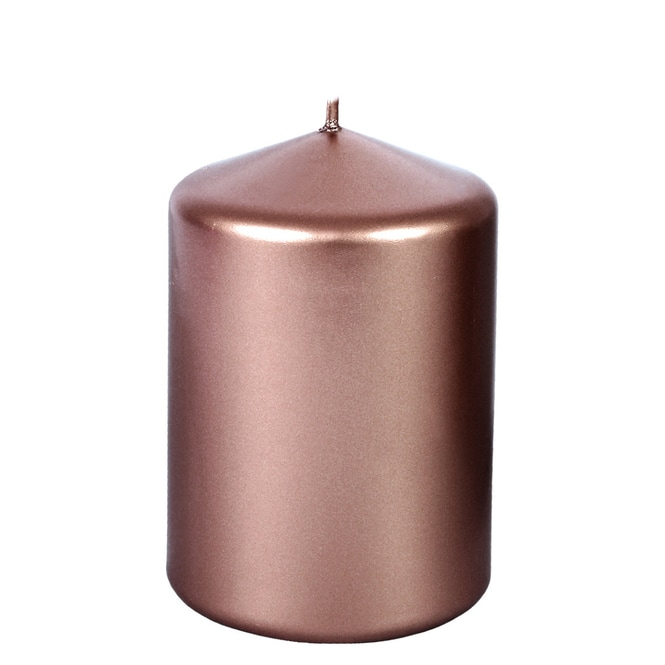 Stumpenkerze - Antik - ca. 7 x 10 cm - roségold