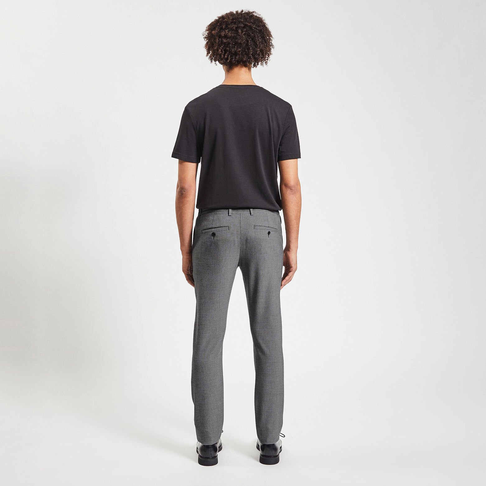 Pantalon chino slim elastiqué reliefé Gris clair