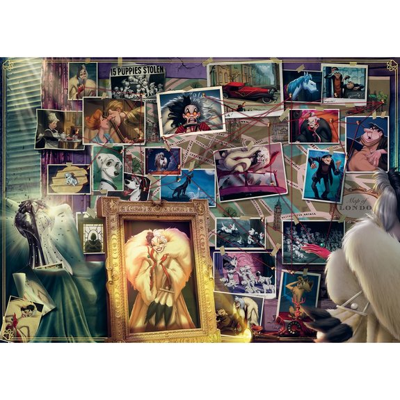 Puzzle 1000 pièces  Vilains Cruella d'Enfer