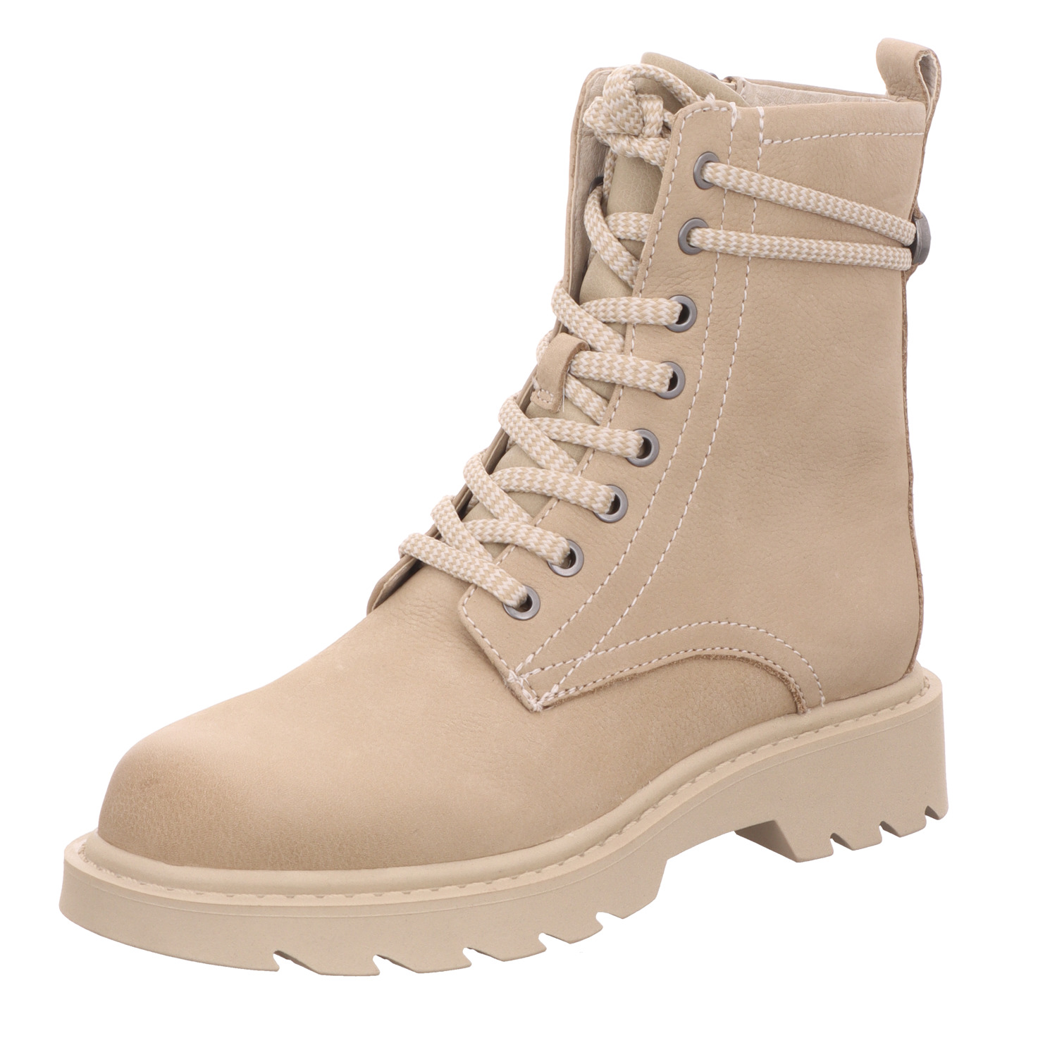 Tamaris Damen-Schnürstiefelette Beige