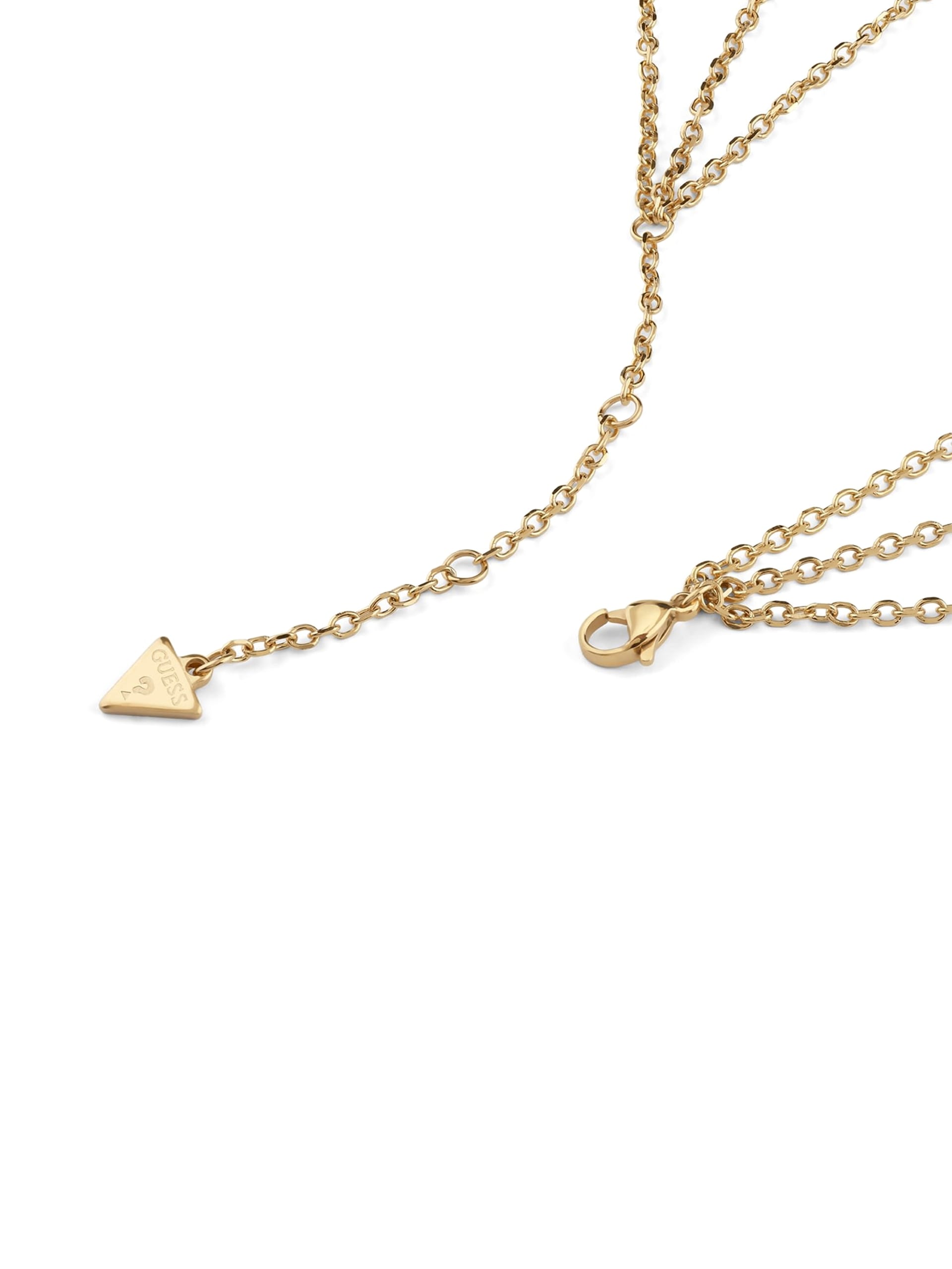 Colar em camadas com detalhes em dourado e pedras coloridas