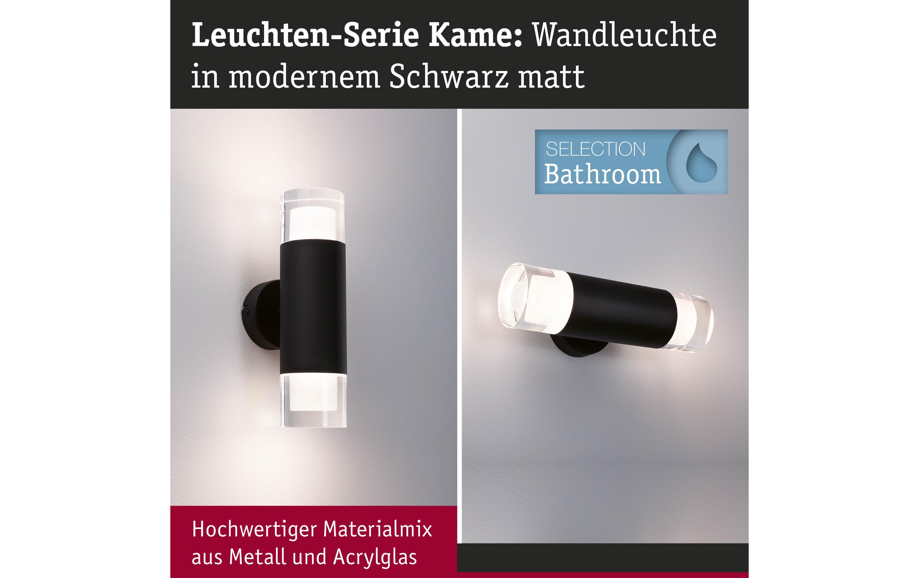 Badezimmerleuchte Wand-/Deckenleuchte Kame 2x 4WElegante Wand-/Deckenleuchte