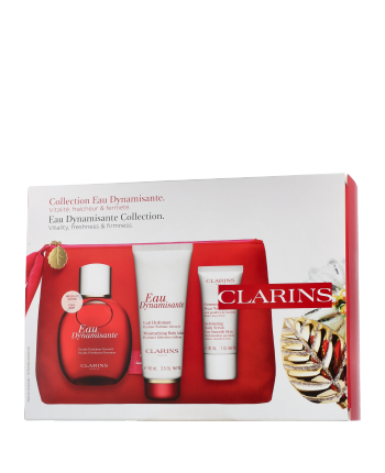 Clarins Eau Dynamisante Set mit Eau de Soins Spray & Lait Hydratant 100ml-100ml-30ml