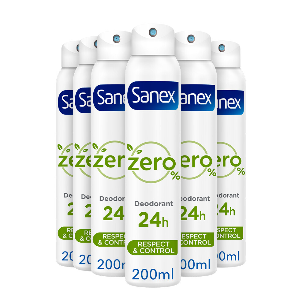 6x Sanex Deodorant Spray Zero% Normal Skin200 ml