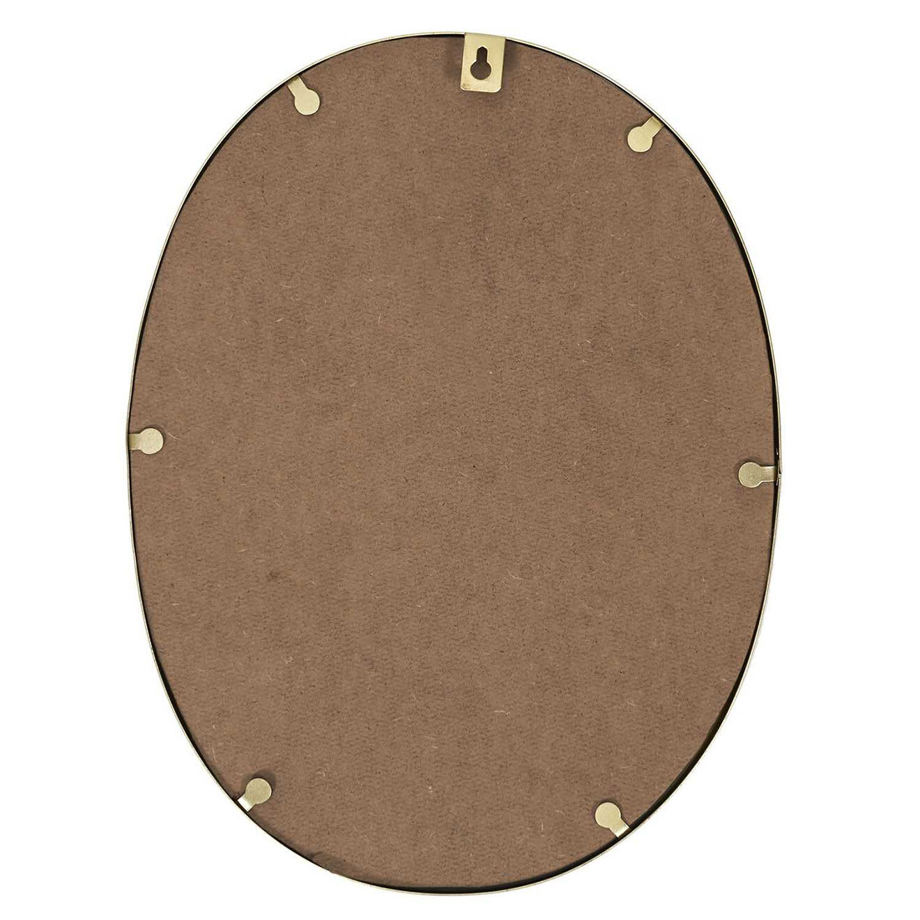 Home Deco Factory Miroir déco contour doré ovale cuivre - 25x34 cm