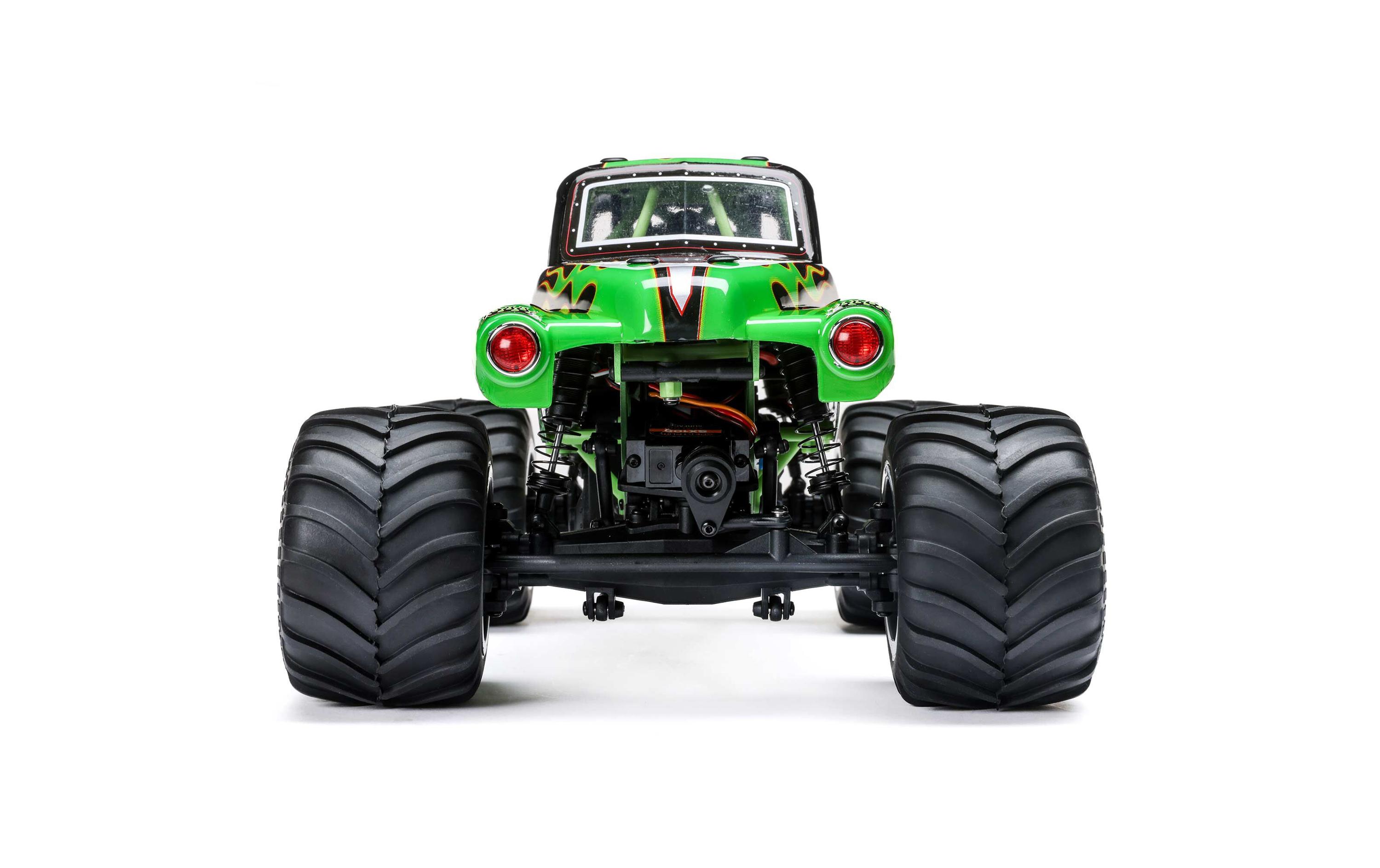 Monster Truck Mini LMT 4WD Grave Digger Grün RTR, 1:18<br>Vollwertiger Monstertruck mit Starrachsen im Mini-Format