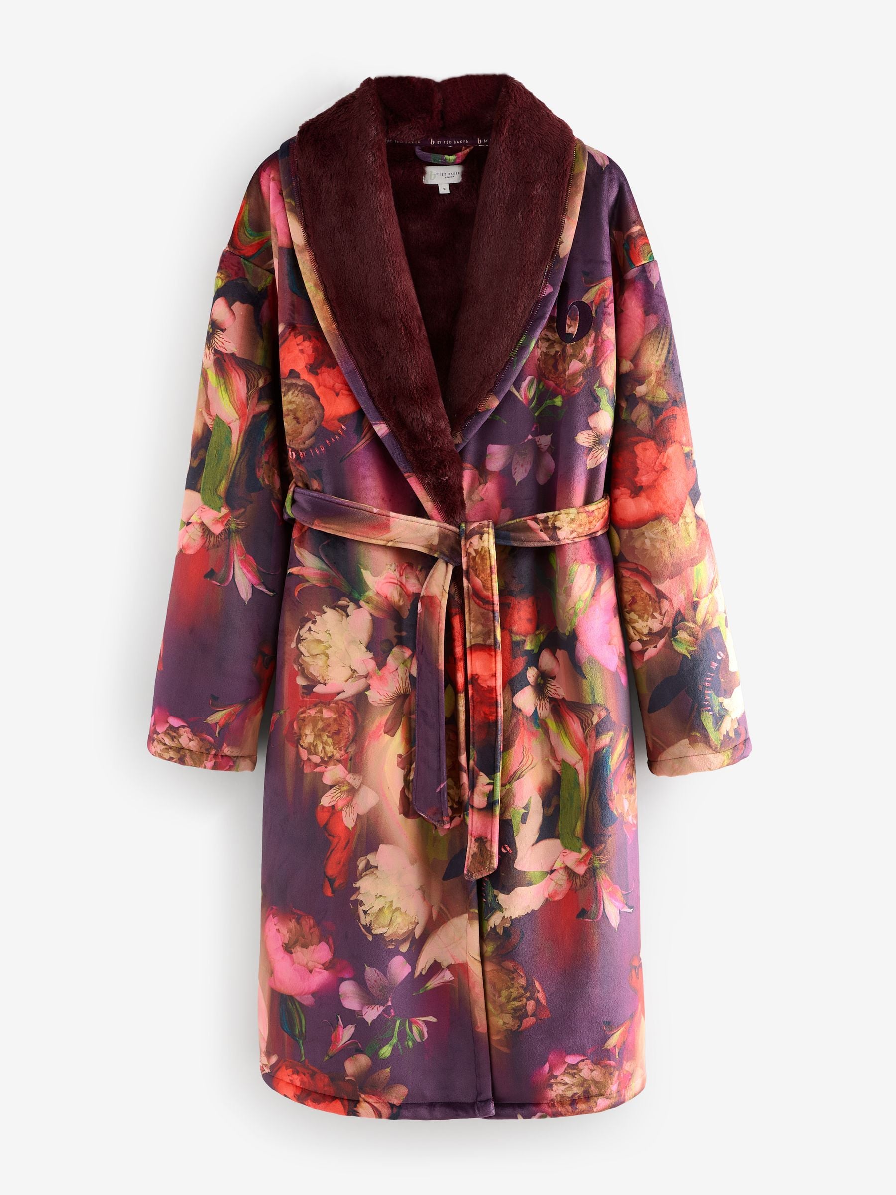 B By Ted Baker bordeauxrode comfortabele kamerjas