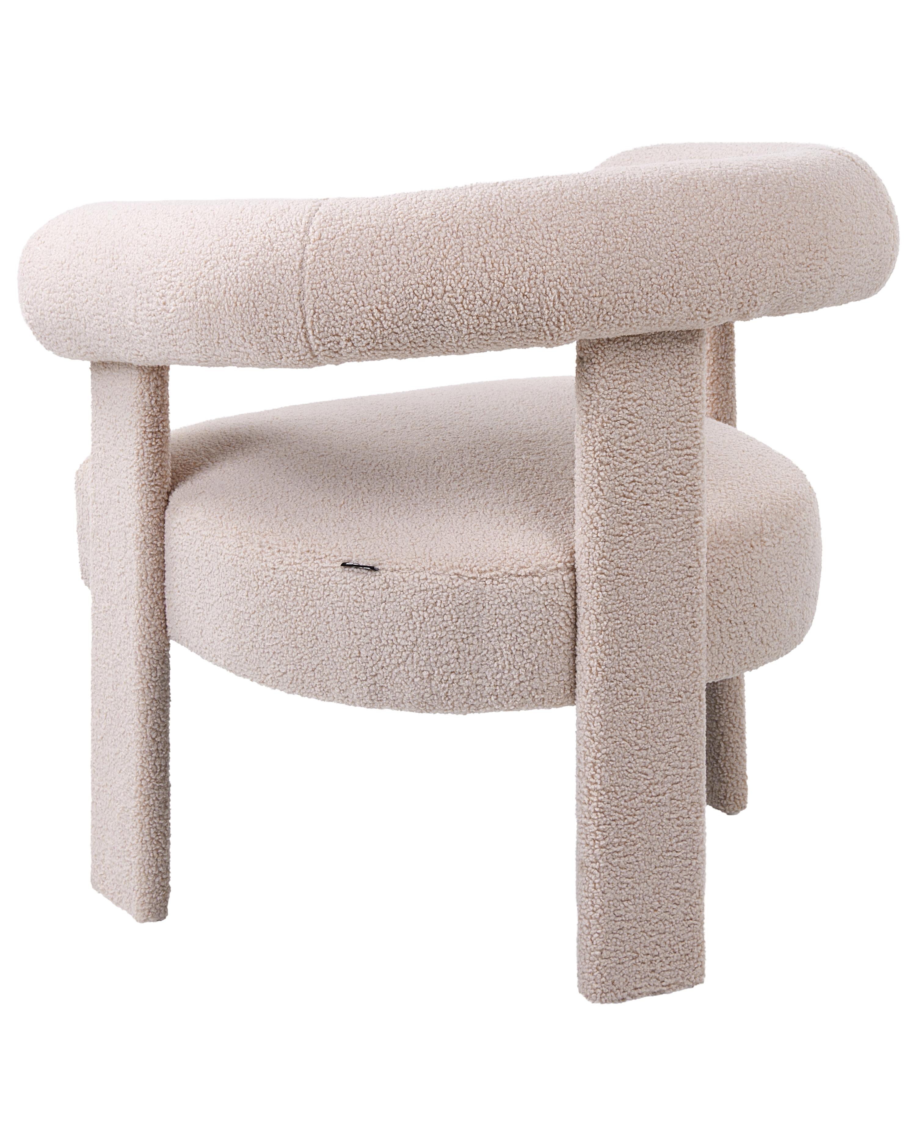 Fauteuil ILBRO Bouclé Lichtbeige