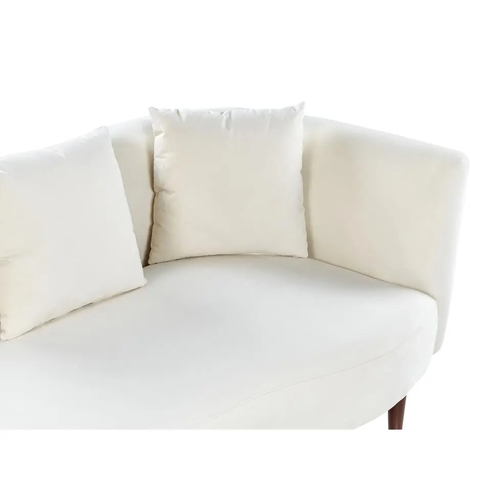 CHAUMONT - Chaise longue - Crème - Rechterzijde - Fluweel