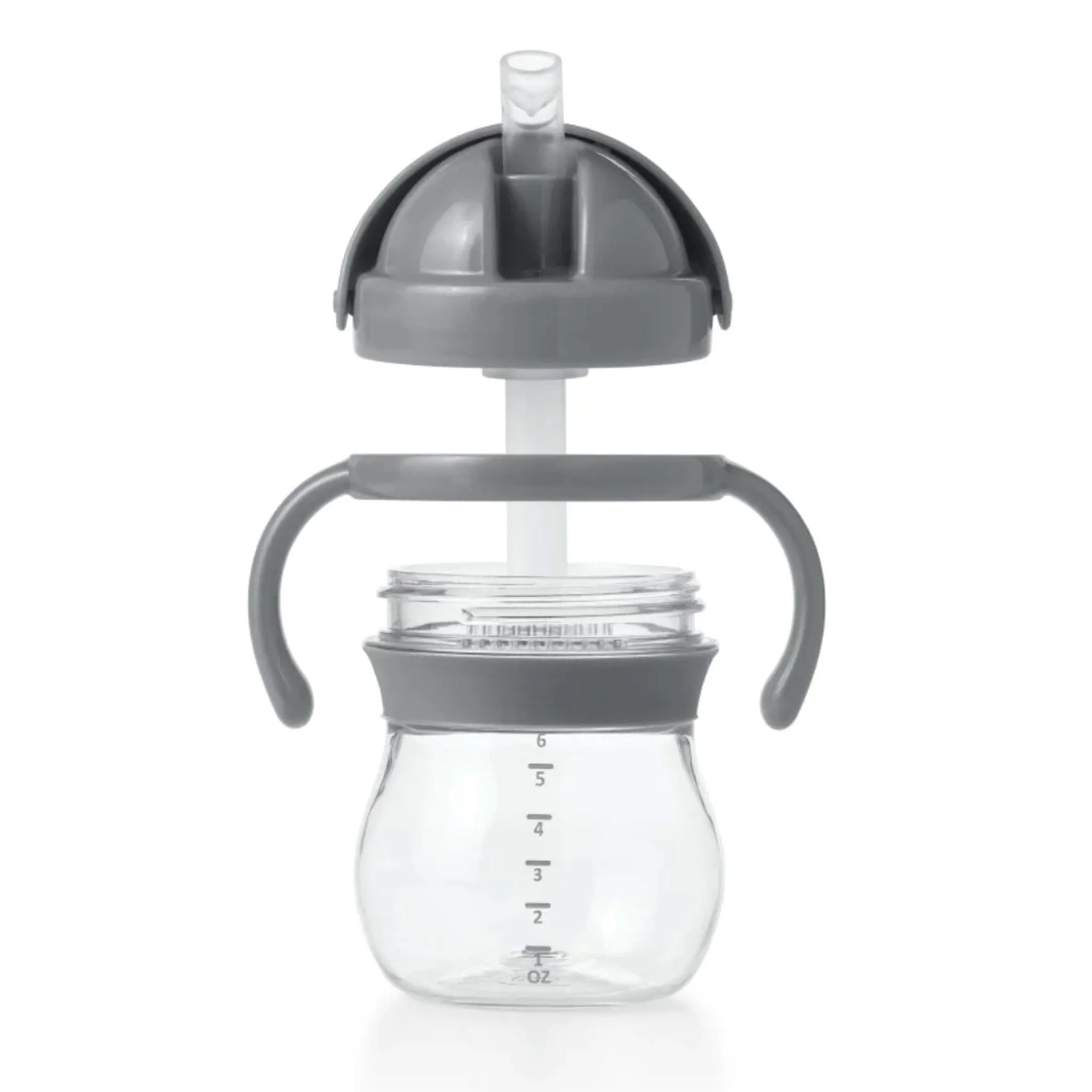 Oxo Tot Gobelet Paille Poignées 6oz - Gris