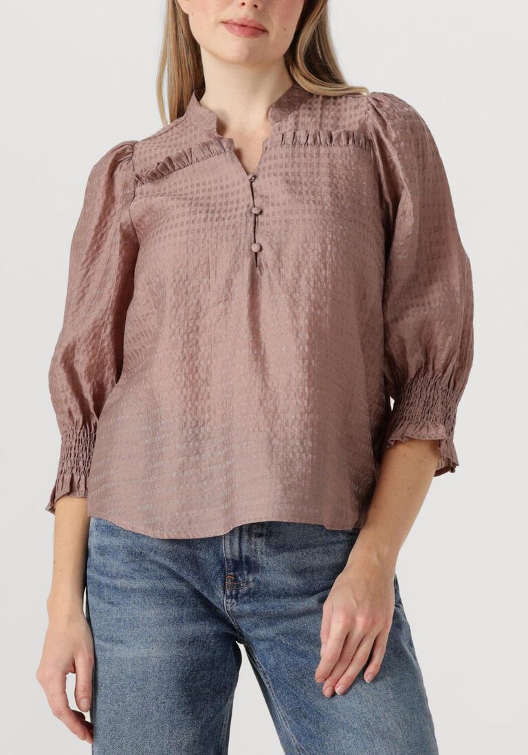 taupe co'couture blouses charliecc frill ss shirt