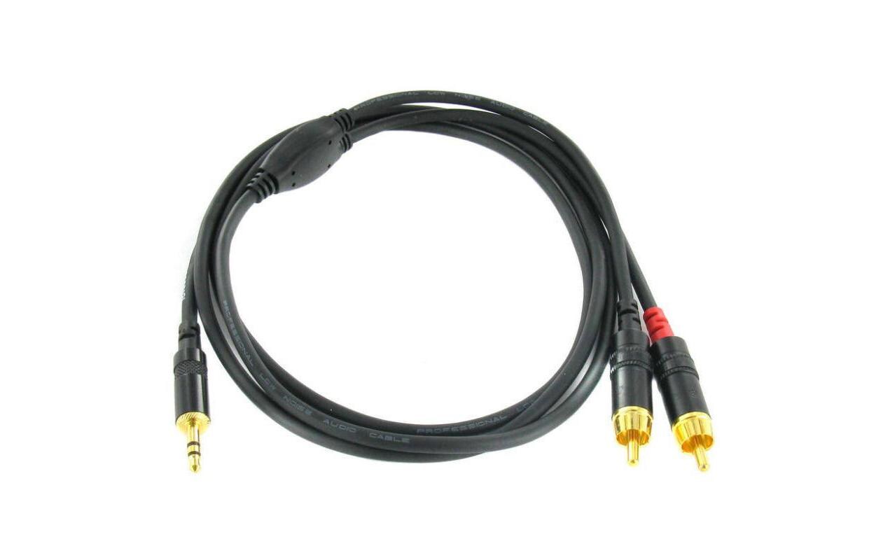 Audio-Kabel CFY 1.5 WCC 3.5 mm Klinke - Cinch 1.5 mStudiokabel