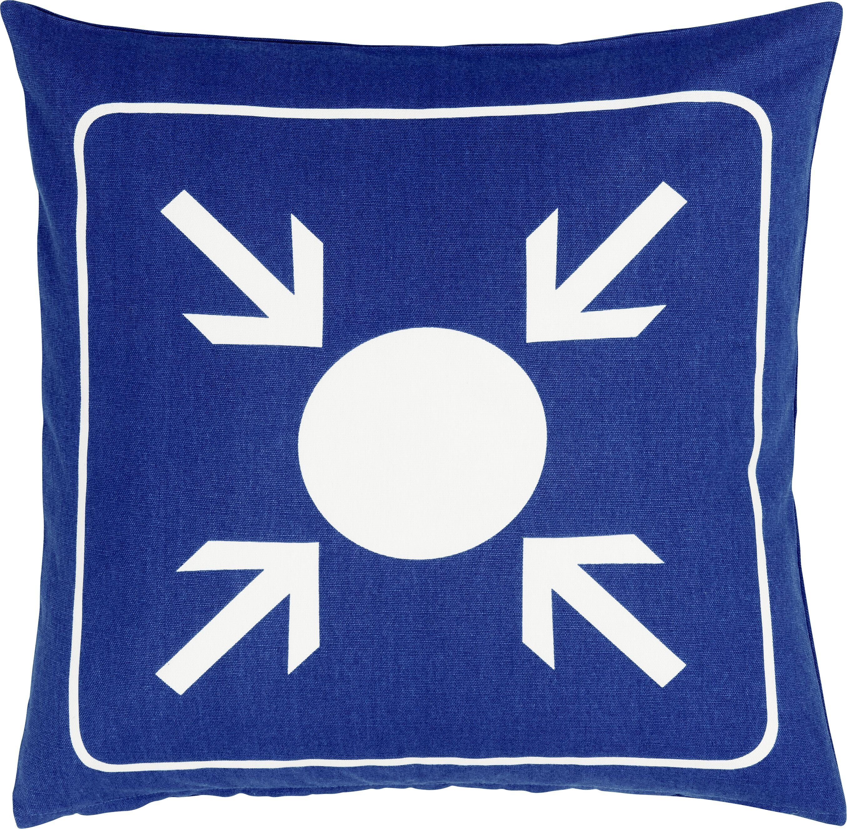 SE PICTO TREFFPUNKT Kissen 45x45cm, blau - Blau / B: 45.0 cm x H: 45.0 cm