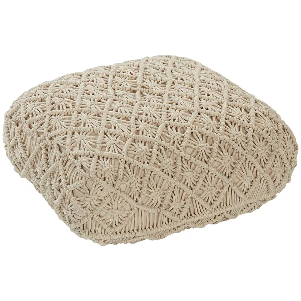 BERRECHID - Vloerkussen - Beige - 50 x cm - Katoen