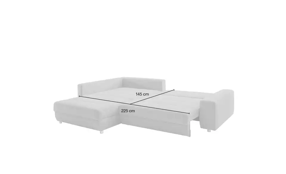 Ecksofa Arissa de Luxe Anthrazit links Webstoff
