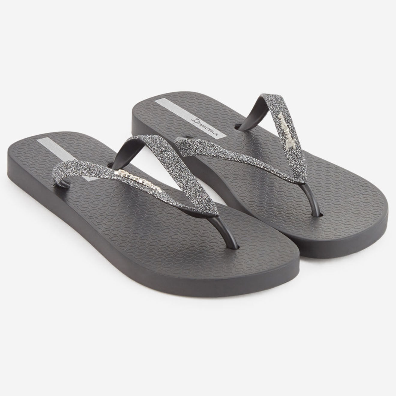 Ipanema Tongs Lolita en matière recyclée gris anthracite