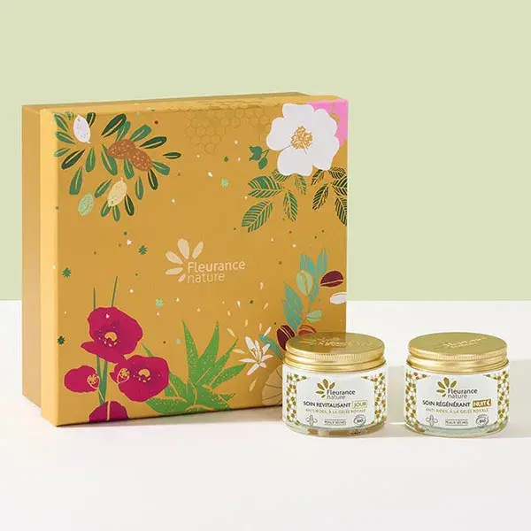 Fleurance Nature - Coffret beauté royale visage Bio - 2 pots de 50 ml