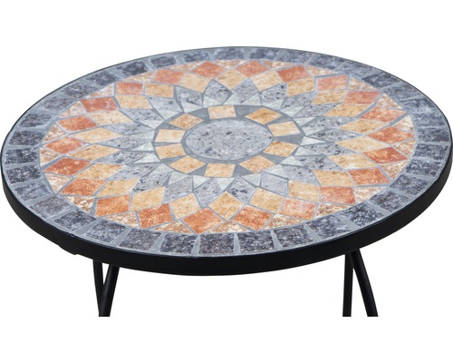 Siena Garden Prato ijzeren mozaïek bloemenstandaard/plantenstandaard, B 41 H 59 cm, zwart
