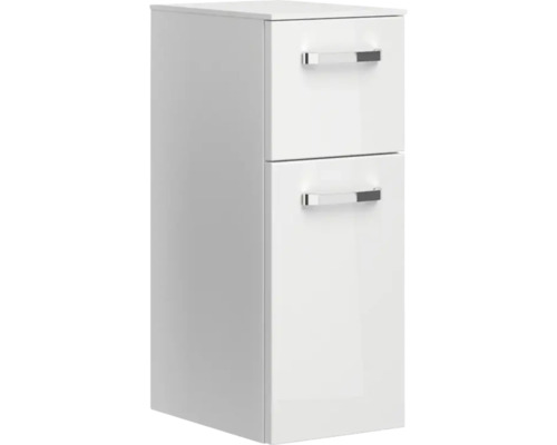 Badkamermeubelset Pelipal serie 4010, afmetingen (B x H x D): 114 x 200 x 45 cm, frontkleur: hoogglans wit. 5-delige badkamermeubelset bestaande uit een keramische wastafel (wit) en een keramisch badmeubel, een wastafelmeubel, een spiegelkast met led