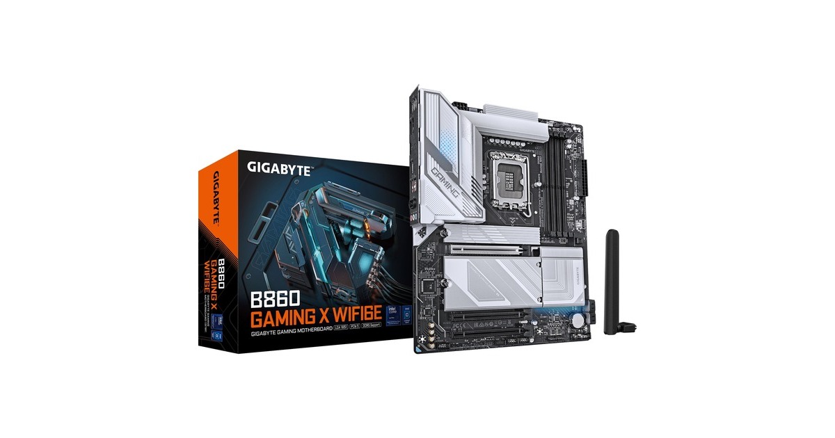GIGABYTEB860 GAMING X WIFI6E socket 1851 moederbord  (RAID, 2,5Gb-LAN, Wi-Fi 6E, BT, Sound, ATX)