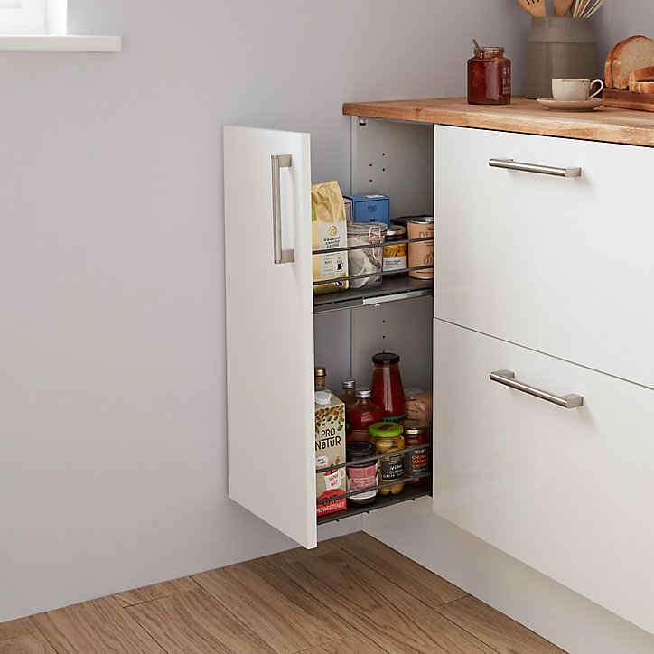 Caisson bas de cuisine GoodHome Caraway Blanc H. 72 cm x l. 30 cm